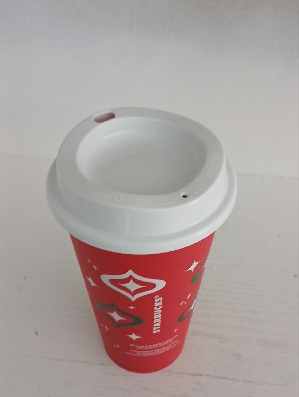 Starbucks Red Party Cup with White Lid - Picture 3 of 3